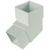 FLOPLAST 65mm Square Downpipe 112.5 Degree Offset Bend - White