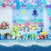 PTECDROTS 4Pcs Ocean Waves Tablecloths Rectangular Water Table Covers Ocean