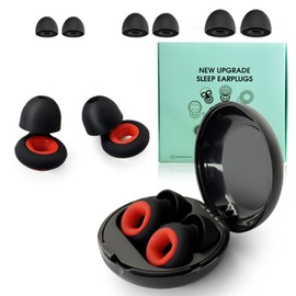 Earplugs Motorcycle.27dB Noise Reduction,Reusable Ear Plugs,Super Soft for Sleeping Noise Cancelling、Work and Study、Concert、Motorcycles and Travel (Black Red, One Size)
