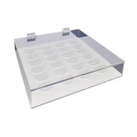Milageto Acrylic Eyelash Storage Box False Eyelashes Glue Pallet Holder,Container,Eyelash Holder Extension Tool,Eyelash Display Case