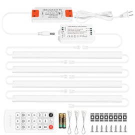 Litever Kitchen Under Cabinet Lights Plug in. Slim. Super Bright. 21W. Dimmable. 1 Remote Controls Multiple Lighting Kits Synchronously. for Kitchen Cabinet Light, Counter Lights, Warm White 3000K.