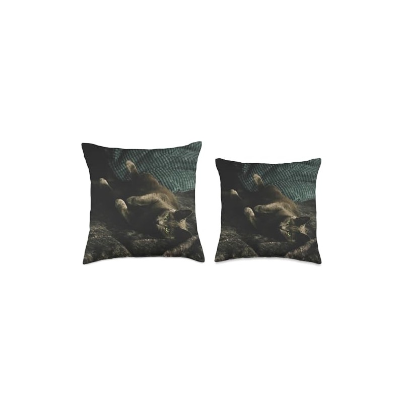 Russian Blue Cat Throw Pillow