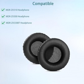 HAIZEEN Ear Pads Compatible with Sony MDR-ZX310 MDR-ZX330BT MDR-ZX300 Headphones Ear Pads Replacement Cushion (Protein Leather/Memory Foam)