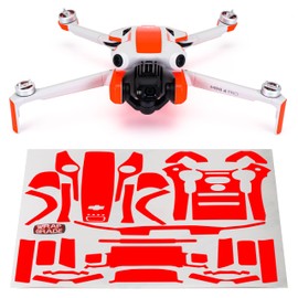 WRAPGRADE Skin Stickers Compatible with DJI Mini 4 Pro | Accent Color (Neon Orange)