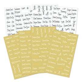8 Sheets Spice Labels Kitchen Pantry Names Spice Jar Labels Stickers for Containers & Jars (276 Labels)