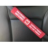 Hearing Impaired Cochlear Implant Medical Alert Seat Belt Cover (Ruby