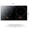 DYRABREST Electric Dual Induction Cooktop,Countertop Double Burner with Adjustable Temperature-Portable