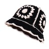 Crochet Bucket Hat for Women Handmade Knit Sun Hat Foldable