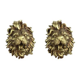 YARNOW 2Pcs Resin Lion Head Wall Fountain Spout Outdoor Waterfall Sprayer for Garden Pond Decor 5.9 X 4.5 Inch