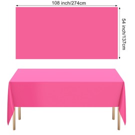Oudain 3 Pcs Cow Print Tablecloth 108 x 54 Inch Cow Birthday Party Table Cloth Pink Rose Red Disposable Plastic Western Table Cover for Disco Party Decorations Supplies