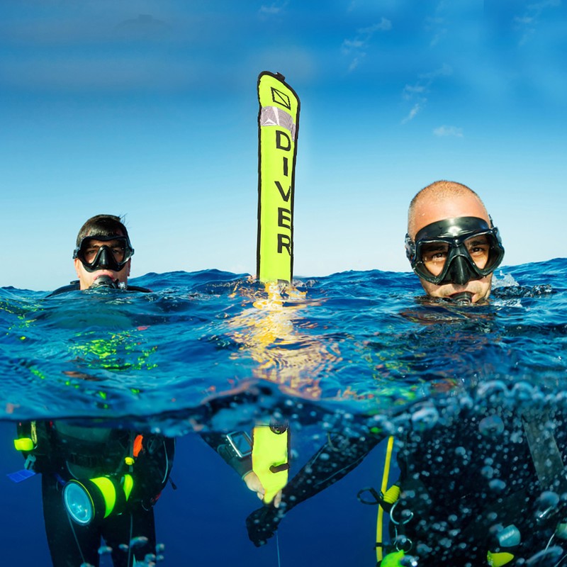 High Visible Inflatable Scuba Diving SMB Surface Signal Marker Buoy(Fluorescence