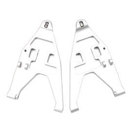 2pcs Front Lower Suspension Arm Pull Rod Link CNC Machining RC Retrofit Upgrade Parts for TRAXXAS UDR 1/7 RC Car Silver