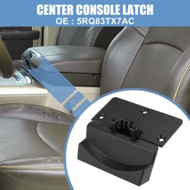 X AUTOHAUX Car Interior Console Armrest Lid Latch Cover Lock Knob Accessories 5RQ83TX7AC for Dodge for Ram 1500 2500 3500 4500 5500 2013-2018