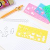 DPWOUM 4Pcs Plastic Flexible Drawing Stencil Set - Multi-Colour Creative