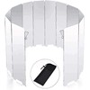 Tiardey Camping Stove Windscreen 10 Plates Aluminum Folding Portable with