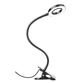 Desk Clip on Lamp for Reading Home Office, 10 Dimmable Brightness 3 Modes, Clamp Light for Bed Headboard, Craft