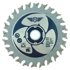 2 x TopsTools CS7624T_2 76mm 24T 10mm Bore TCT Saw Blades Compatible with Bosch GWS 12 V-76 Milwaukee M12FCOT PARKSIDE PWSA 12-lI Worx WX424 300W WA5030 WA5031 WA5032 WA5033