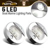 Partsam 3inch Round Navigation Light Chrome Boat Marine LED Transom