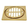Westbrass Shower Strainer Set Square with Crown, Polished Brass, D313-03