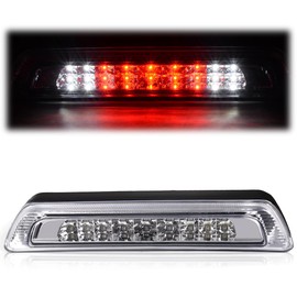 G-PLUS Third 3rd Brake Cargo Light Compatible With 2007-2016 Toyota Tundra Rear Roof Center High Mount Tail Lamps Replacement Chrome Housing Clear Lens