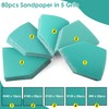 Ceoighe 80PCS Detail Sander Sandpaper and 2 Sanding Interface Pads
