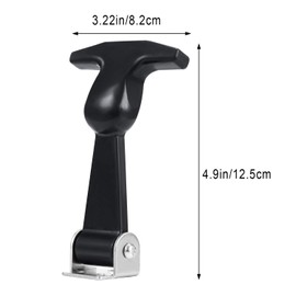 Mudder 2 Pcs Elastic Stainless Steel Rubber Hood Catch Flexible T-Handle Hasp Rubber Flexible Draw Latches with Brackets for Tool Cabinet, Vehicle Engine, Hood