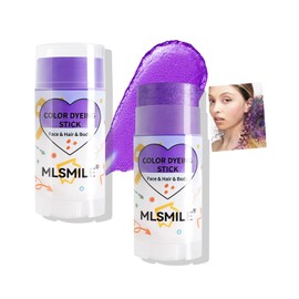MIESCHER Purple Face Paint Stick Hair Body Stick Temporary Color Dyeing Makeup Waterproof Cream Pencil for Women Girls, Fun Pearlescent Rainbow Face Painting Sticks for Christmas Party Cosplay, 07