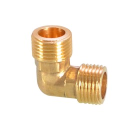Threaded Fittings Brass Pipe, 90 Degree Elbow Connector Brass Hose Barb Fitting, BSP Thread Pipe Oil Gas Elbow Fitting Coupler (DN15 1/2" Male x DN15 1/2" Male)