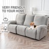 Gennia Waterproof Recliner Sofa Cover,Stretch Reclining Couch Covers with Pockets,Washable
