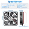 GDSTIME IP67 Waterproof Fan, 2PCS 120mmx25mm DC 12V Brushless Cooling