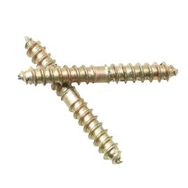 PZRT 12pcs 5x40MM Dowel Screw Zinc Plated Iron Double Ended Screw Self Tapping Furniture Screw