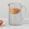 Creative Co-Op Hand Blown Glass Hobnail Pitcher, Clear Serveware, 7"
