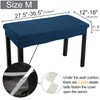 SINOSSO Soft Velvet 2-Person Piano Bench Cover, (27.5"- 36.5") L