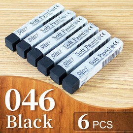 6pcs Square Black Soft Pastel Set, Professional Artist's Sketching Chalk Pastels Sticks Oil Painting Kit Art Crayons Non Toxic Individual Color Drawing Soft Pastels for Kids,Artist, Art Suppliers