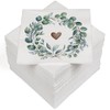 HEKU 100 napkins, 3-ply, 33 x 33 cm, eucalyptus heart,