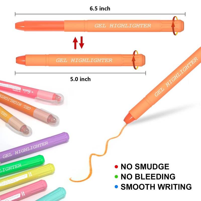 feela 12 Colors Bible Gel Highlighters, Gel Highlighter Markers Study