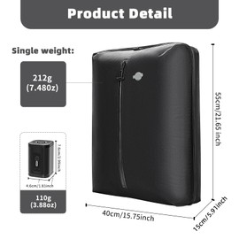 Luvan Vacuum Bags for Travel, black