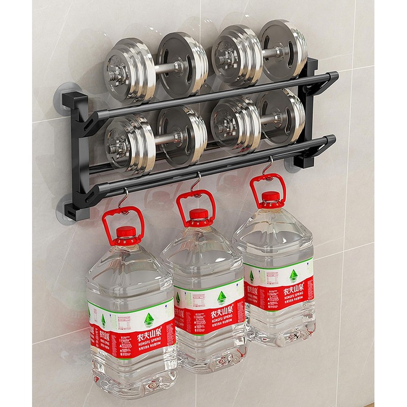 Geejia Shoe Rack, Wall Mounted 2 Tier Folding Space-Saving Shoe