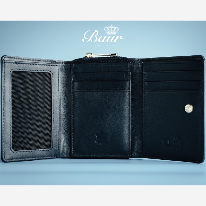 Baur Women's Wallet, Genuine Leather Wallet with RFID Protection, Small