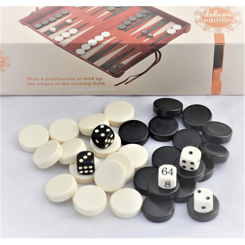 Sondergut Deluxe Backgammon Playing Stones - Replacement Draught Pieces- Regulation