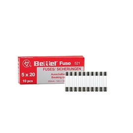 Fuse 1.25 A Quick 5 x 20 mm 250 V Type 521 Pack of 10 Fine Fuse Glass Fuse G Fuse