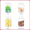 4Pcs Clear PET Plastic Bottling bottle, 80ml Empty Organizer with