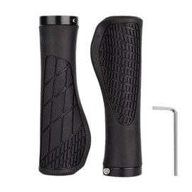 Ergonomic Bicycle Grips 1 Pair Handlebar Grips Bicycle with 1 Hex Key Bicycle Grips for MTB Trekking Bike City Bike Road Bike (Colour: Black)