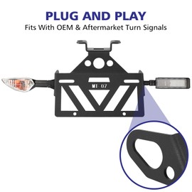 INKUDRI MT07 Fender Eliminator YZF R7 Fender Eliminator Fit with OEM & Aftermarket Turn Signals MT07 YZF R7 License Plate Bracket Holder FZ07 MT07 Tail Tidy for MT-07 FZ-07 YZF R7 2021 2022 2023 2024