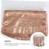 LIFKOME 1pc Rose Gold Sequin Tablecloth Decorative Table Cover for