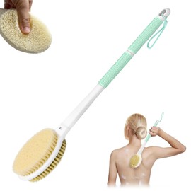 MOXYOY Rückenschrubber, Körperduschbürste mit 44 cm langem Griff, doppelseitige Peeling-Rückenbürste mit steifen und weichen Borsten für Damen, Herren, ältere Menschen