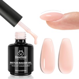 beetles Gel Polish Beetles Builder Gel for Nails, 5 in 1 Builder Strengthener Gel Nude Color Jelly Gel Beige Gel Building Extension Nail Gel Cover Gel DIY Nail Art Design for Women
