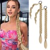 2 Packs Dark Blonde Long Braided Ponytail Extensions with Hair