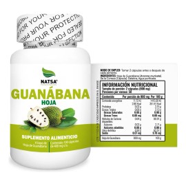 Hoja de Guanábana | 100 Cápsulas | Apoyo Inmunológico & Antioxidante