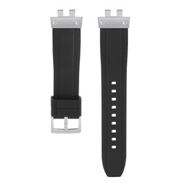Shangshi Rubber Replacement Band Strap Watch Band For Casio GMW-B5000 GM-B2100 GMW B5000 GM B2100 (silver black)